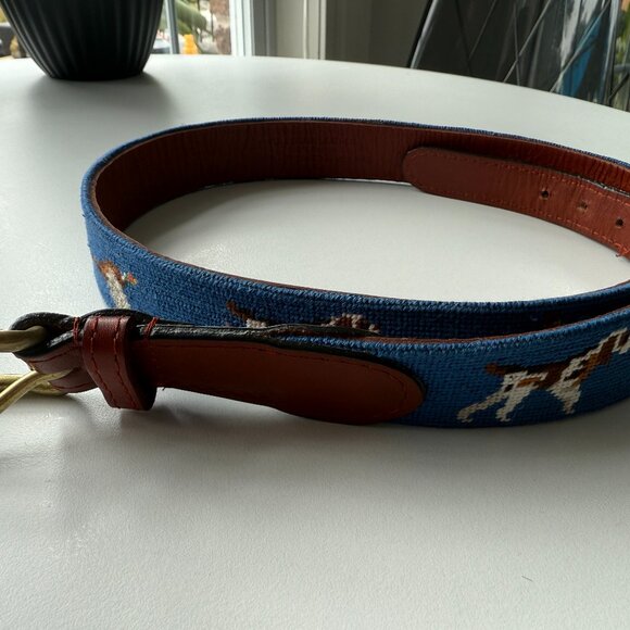 Brooks Brothers Leather and Canvas Belt - Picture 1 of 6